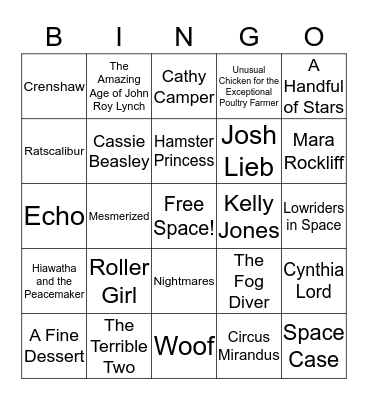 Bluebonnet Bingo Card