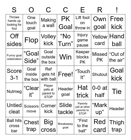 Director’s Cup Bingo Card