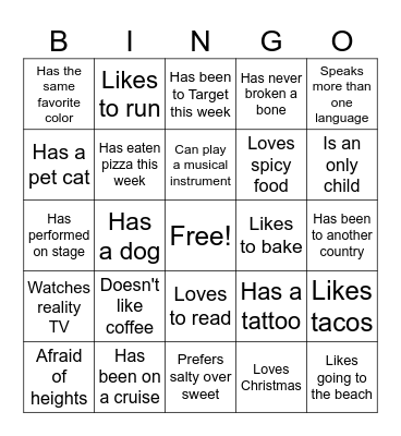 Cinco de Mama Bingo Card