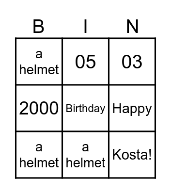 SWEET 26! Bingo Card