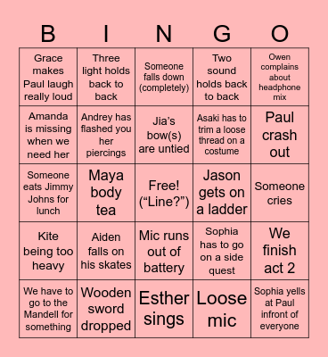 Little Women Tech #2 Bingo Card