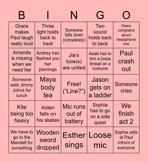 Little Women Tech #2 Bingo Card