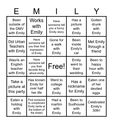 BIRTHDAY BINGO Card