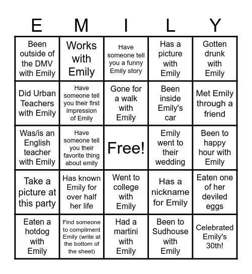 BIRTHDAY BINGO Card