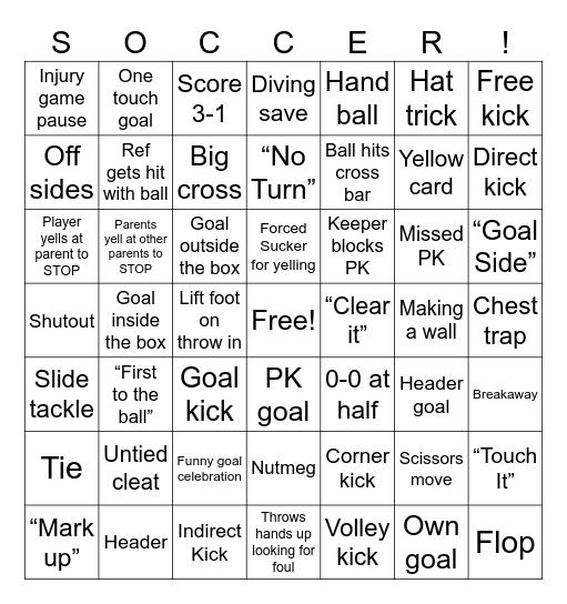 Director's Cup Bingo Card