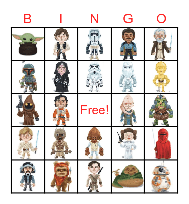 STAR WARS BINGO Card