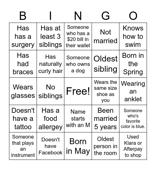 Bingo Card