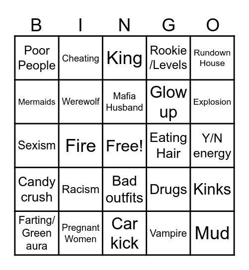 Worst animations Bingo Card