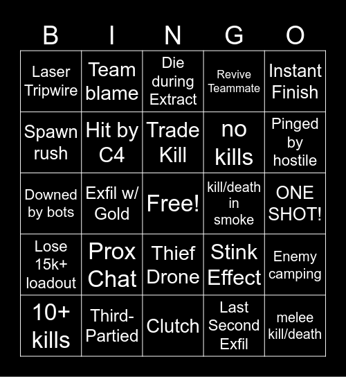 Marathon Bingo v2 Bingo Card