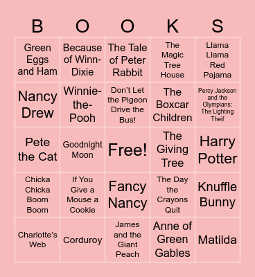 Children’s Books Bingo Card