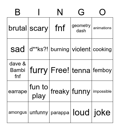 scratch game bingo Card