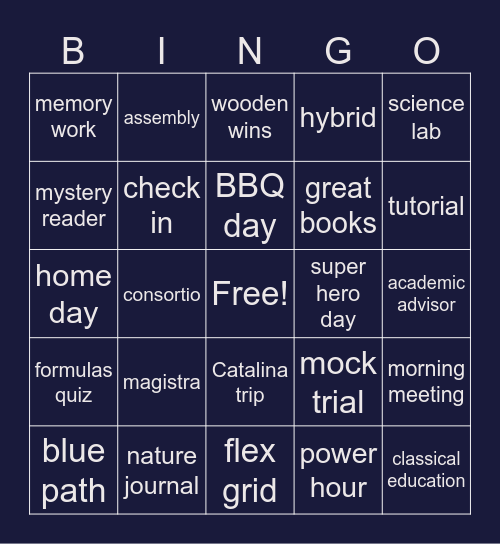 HERITAGE FLEX ACADEMY Bingo Card