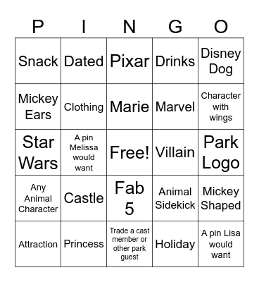 65 Years Celebration PINGO Bingo Card