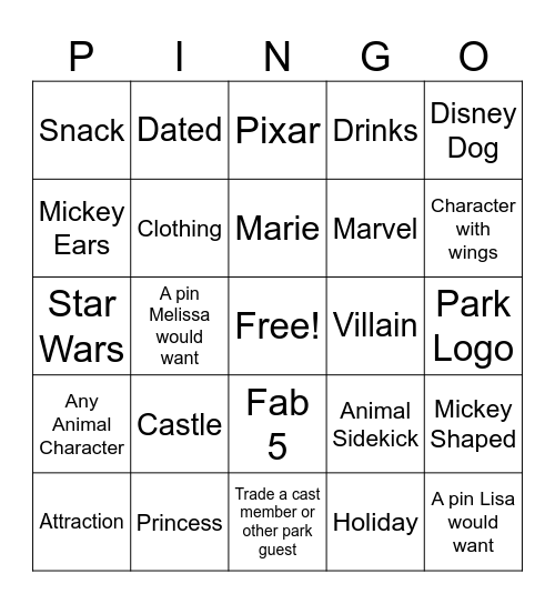 65 Years Celebration PINGO Bingo Card