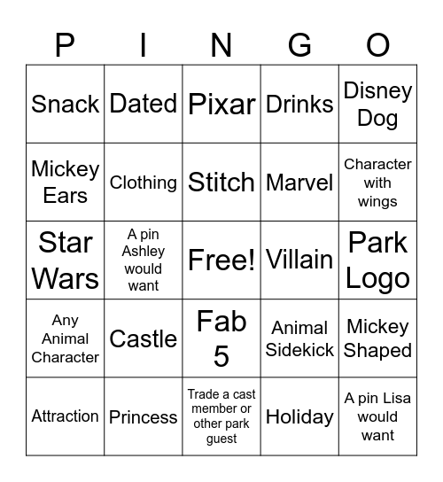 65 Years Celebration PINGO Bingo Card