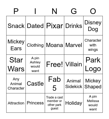 65 Years Celebration PINGO Bingo Card