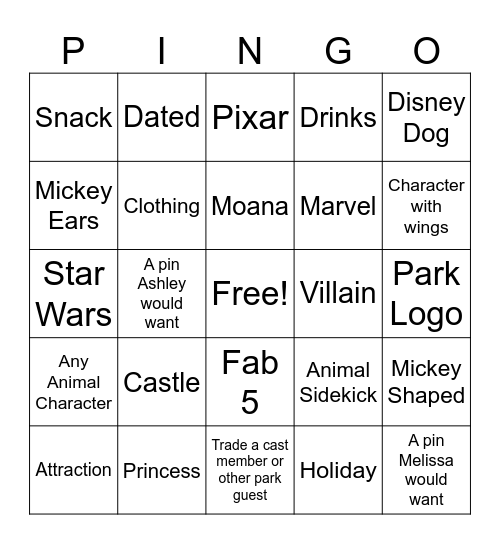 65 Years Celebration PINGO Bingo Card