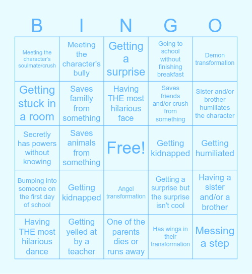 G A C H A     B I N G O Bingo Card