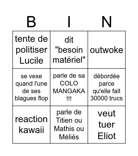 BINGO ADELE Bingo Card
