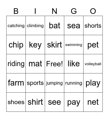 HFC AC Bingo Card
