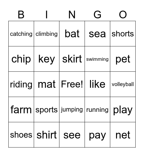 HFC AC Bingo Card
