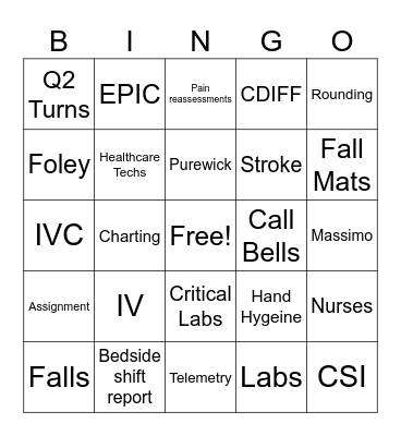 Nurse's Week! Bingo Card