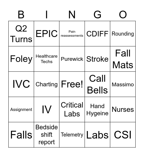 Nurse's Week! Bingo Card