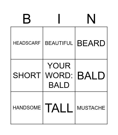 BINGO Card