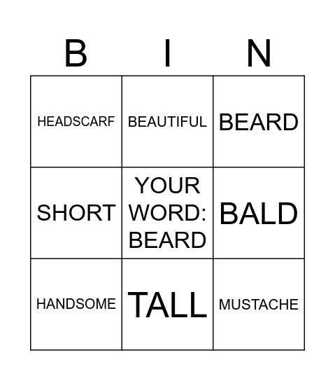 BINGO Card