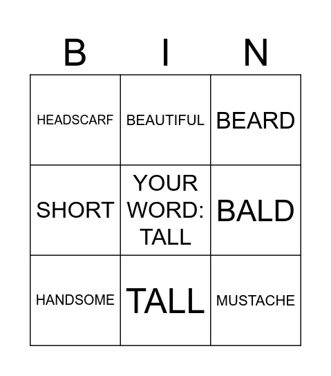 BINGO Card