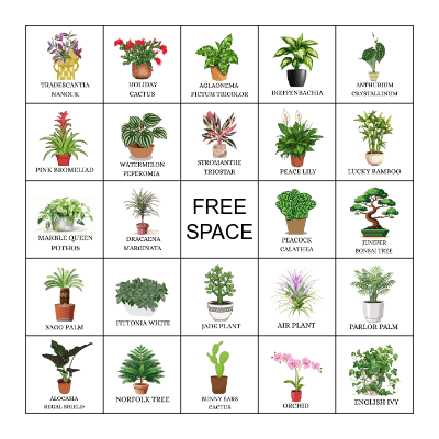 PLANT BINGO Card