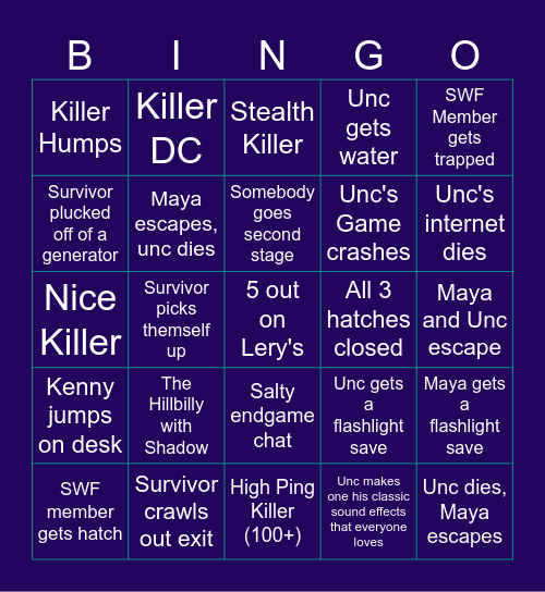 MAYA'S BIRTHDAY BINGO BONANZA! Bingo Card