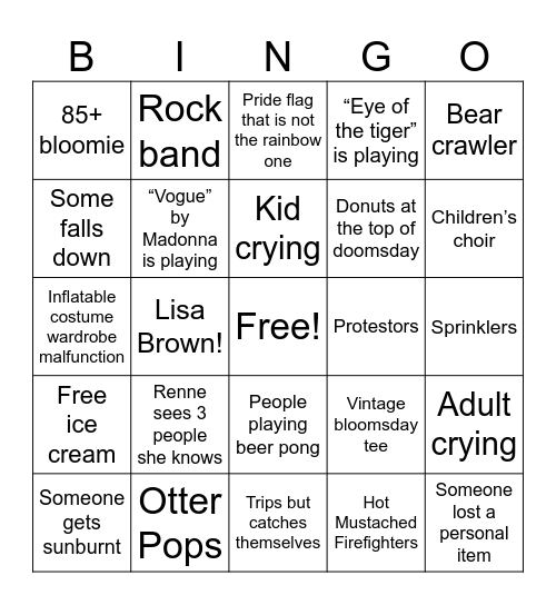 Bloomsday Bingo Card