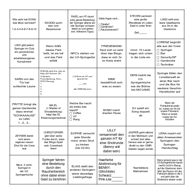 THE RETURN OF THE MOJO-BINGO Card