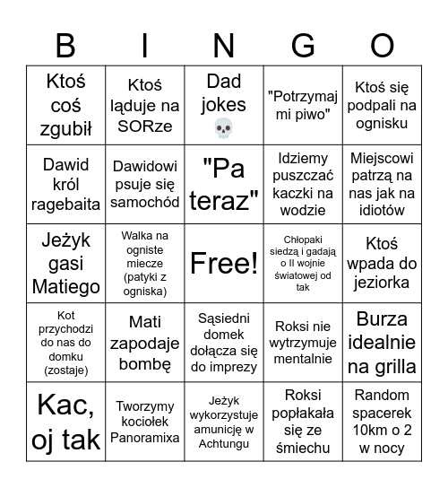 Majówka Bingo Card
