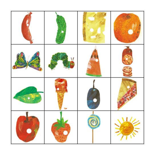 The Hungry Caterpillar Bingo Card