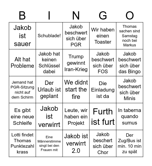 DAS Bingo Card