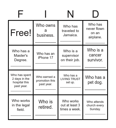FIND ME -GETTING TO KNOW MY FAMILY-2 Bingo Card