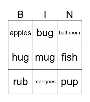 Sounds great 2 Unit 7 Bingo Card