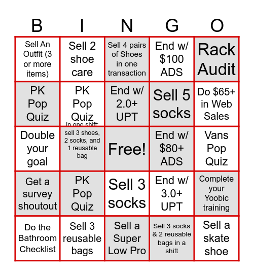 2026 Van Doren Bingo Card