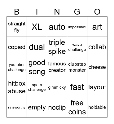 Recent tab bingo Card
