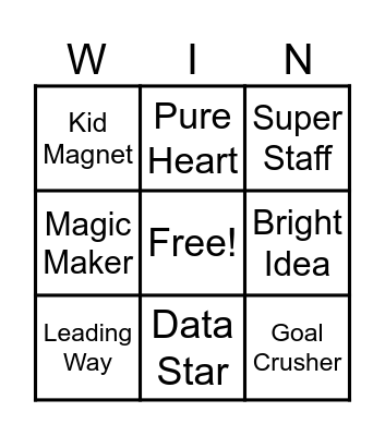 Beveridge  Bingo Card