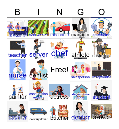 Jobs Bingo Card
