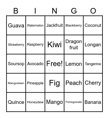 Bingo Card