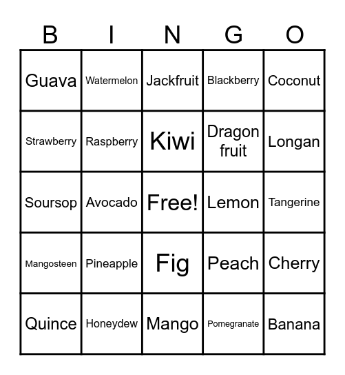 Bingo Card