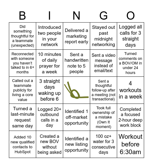 Palomar Bingo Card