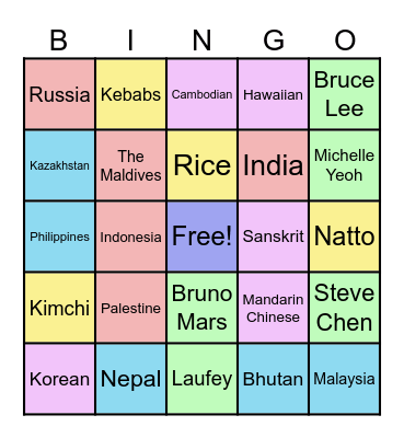 AAPI Bingo Card