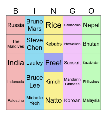 AAPI Bingo Card