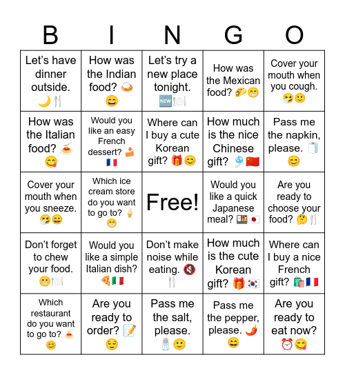 B9 L9 Q Bingo Card