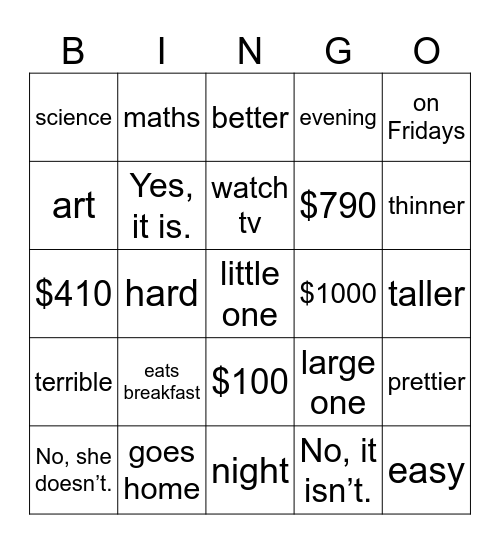 STEP 3 Bingo Card